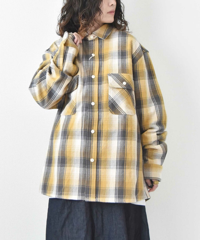 BIG MIKE｜ヘビーフランネルロングスリーブシャツ [[102535103]][D]