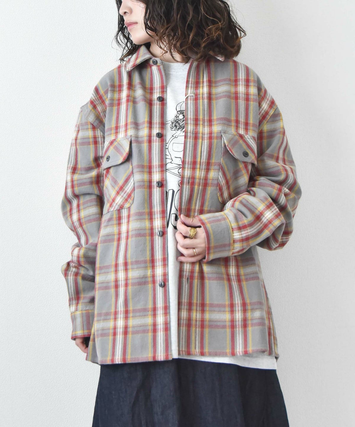 BIG MIKE｜ヘビーフランネルロングスリーブシャツ [[102535107]][D]