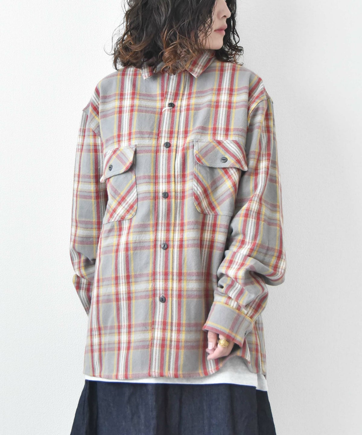 BIG MIKE｜ヘビーフランネルロングスリーブシャツ [[102535107]][D]