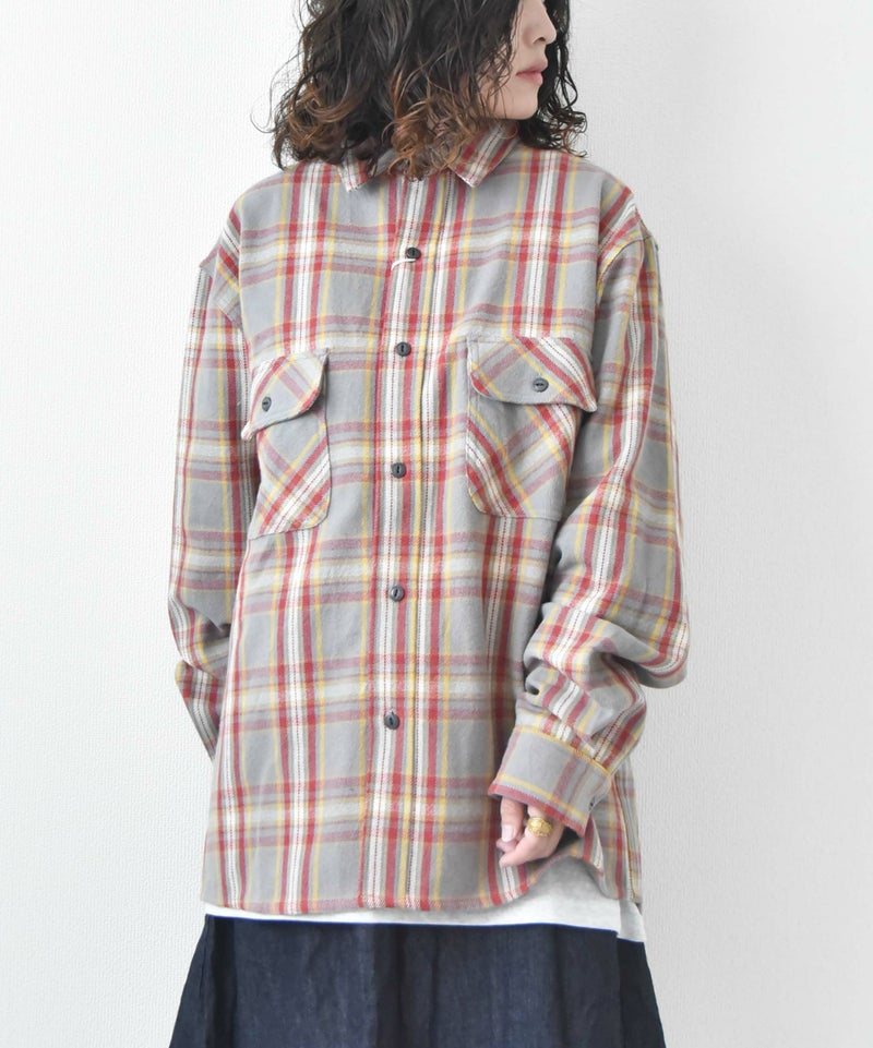 BIG MIKE｜ヘビーフランネルロングスリーブシャツ [[102535107]][D]