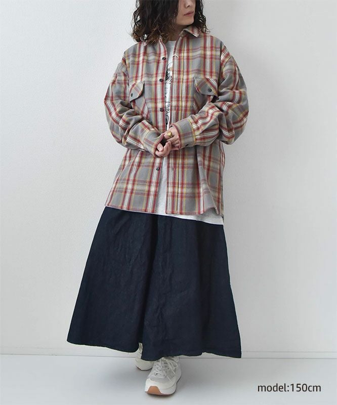 BIG MIKE｜ヘビーフランネルロングスリーブシャツ [[102535107]][D]