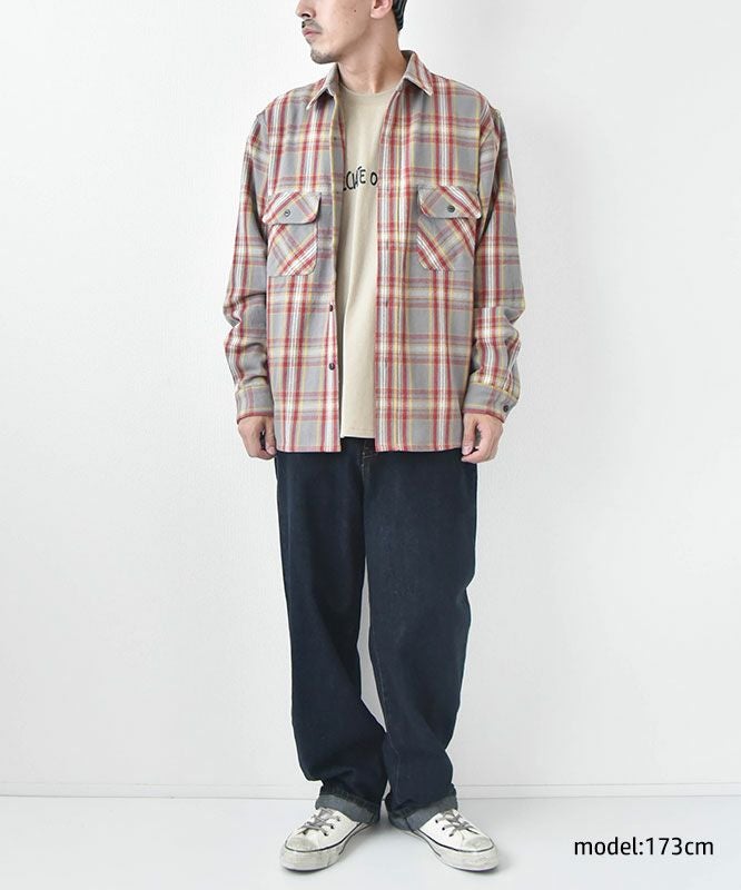 BIG MIKE｜ヘビーフランネルロングスリーブシャツ [[102535107]][D]