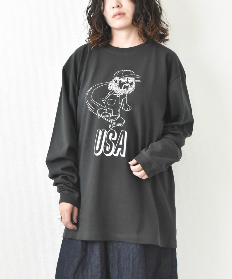 BIG MIKE｜USAスケート　オジサン　ロングスリーブTシャツ [[102538373]][D]