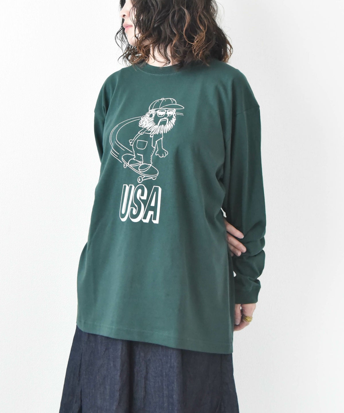 BIG MIKE｜USAスケート　オジサン　ロングスリーブTシャツ [[102538373]][D]