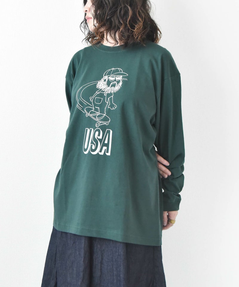 BIG MIKE｜USAスケート　オジサン　ロングスリーブTシャツ [[102538373]][D]