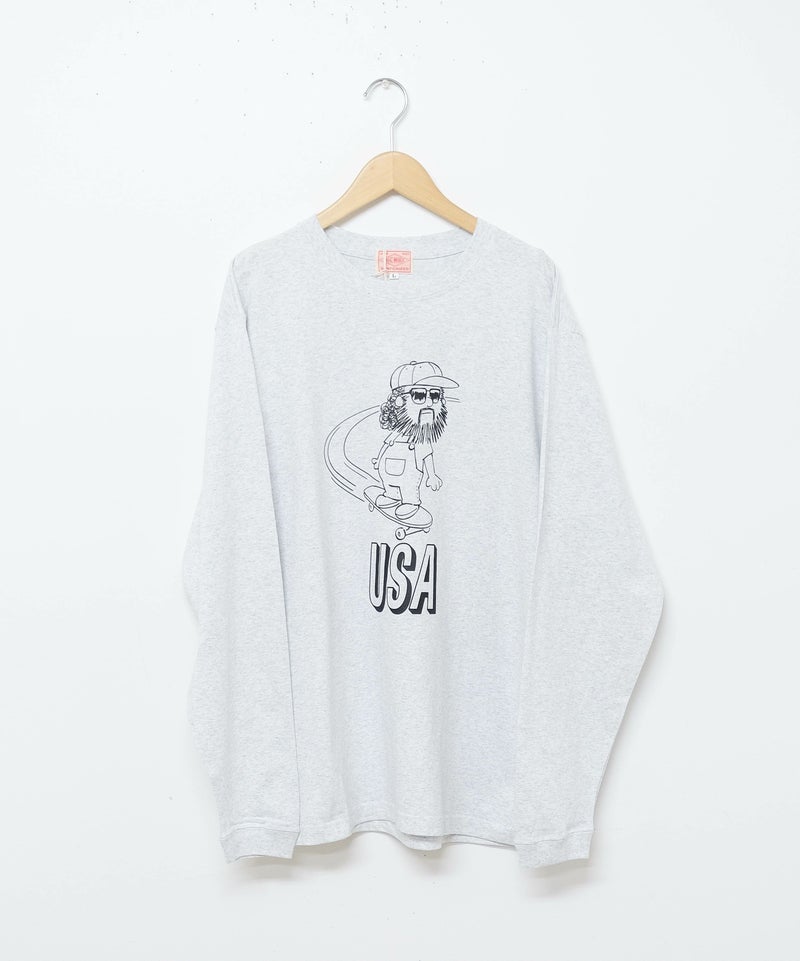 BIG MIKE｜USAスケート　オジサン　ロングスリーブTシャツ [[102538373]][D]