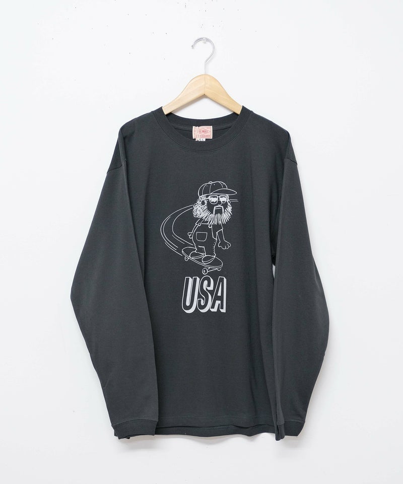 BIG MIKE｜USAスケート　オジサン　ロングスリーブTシャツ [[102538373]][D]
