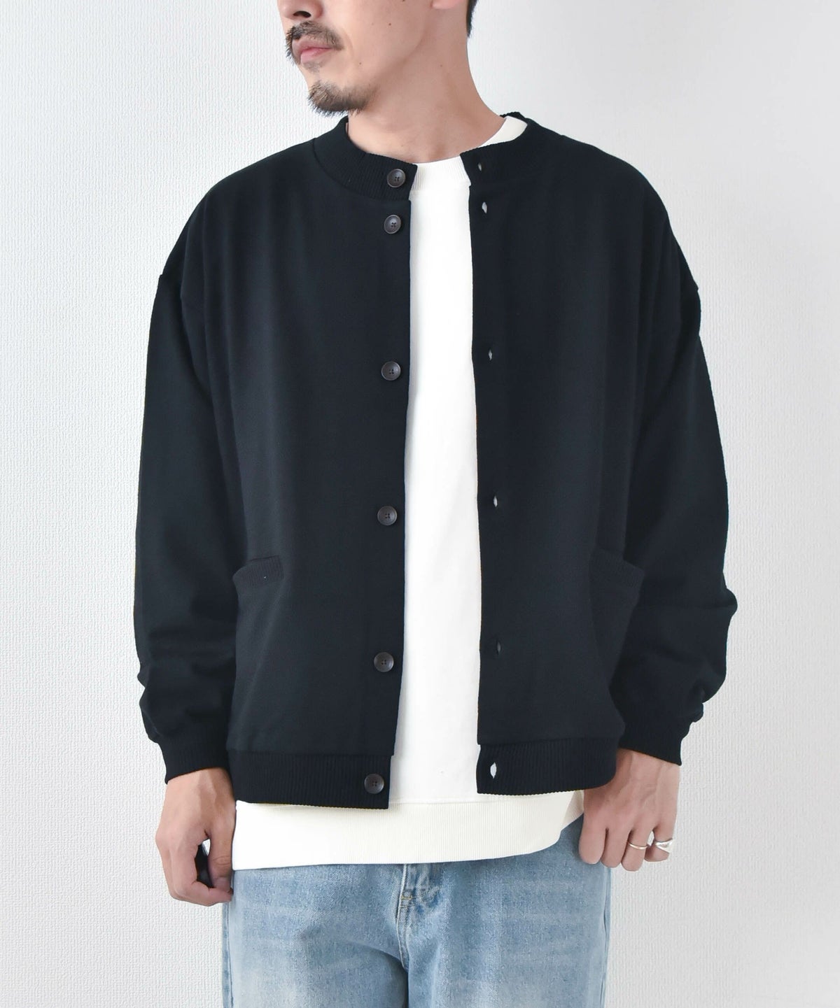 ジムマスター｜ブロックインレーボタンカーデ [[G433748-25AW]][D]