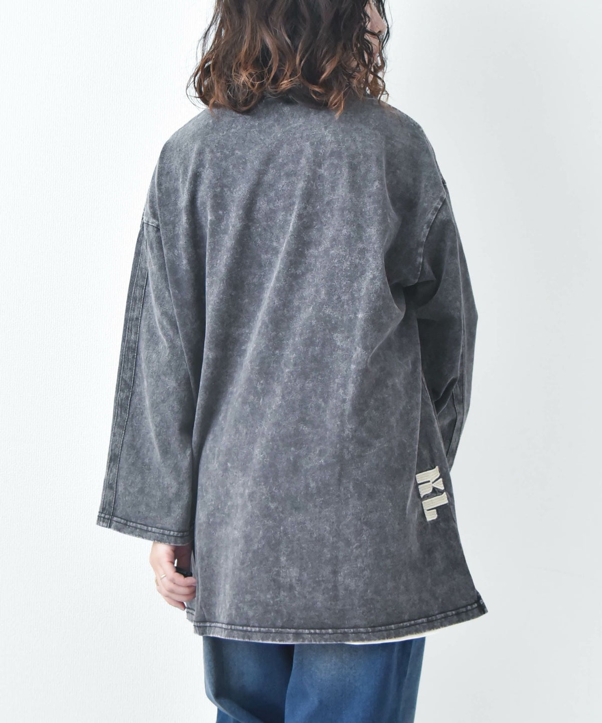 KAKELA&TRANQUIL｜刺繍ロゴクルー7分袖 [[12505-253-10]][D]