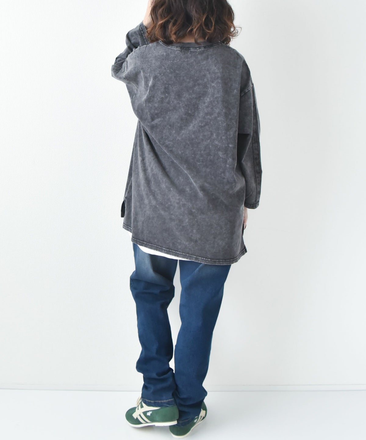 KAKELA&TRANQUIL｜刺繍ロゴクルー7分袖 [[12505-253-10]][D]