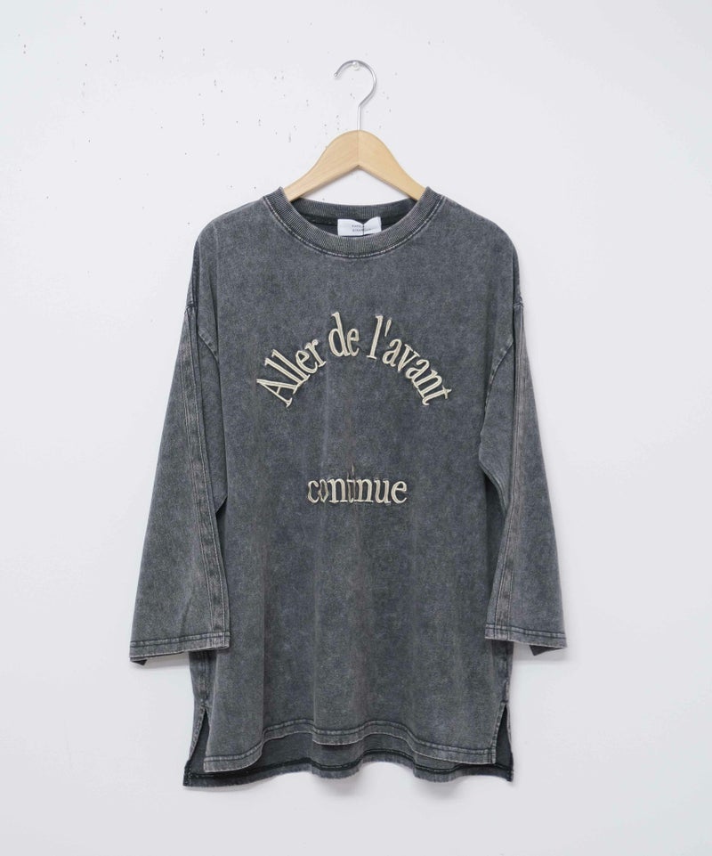 KAKELA&TRANQUIL｜刺繍ロゴクルー7分袖 [[12505-253-10]][D]