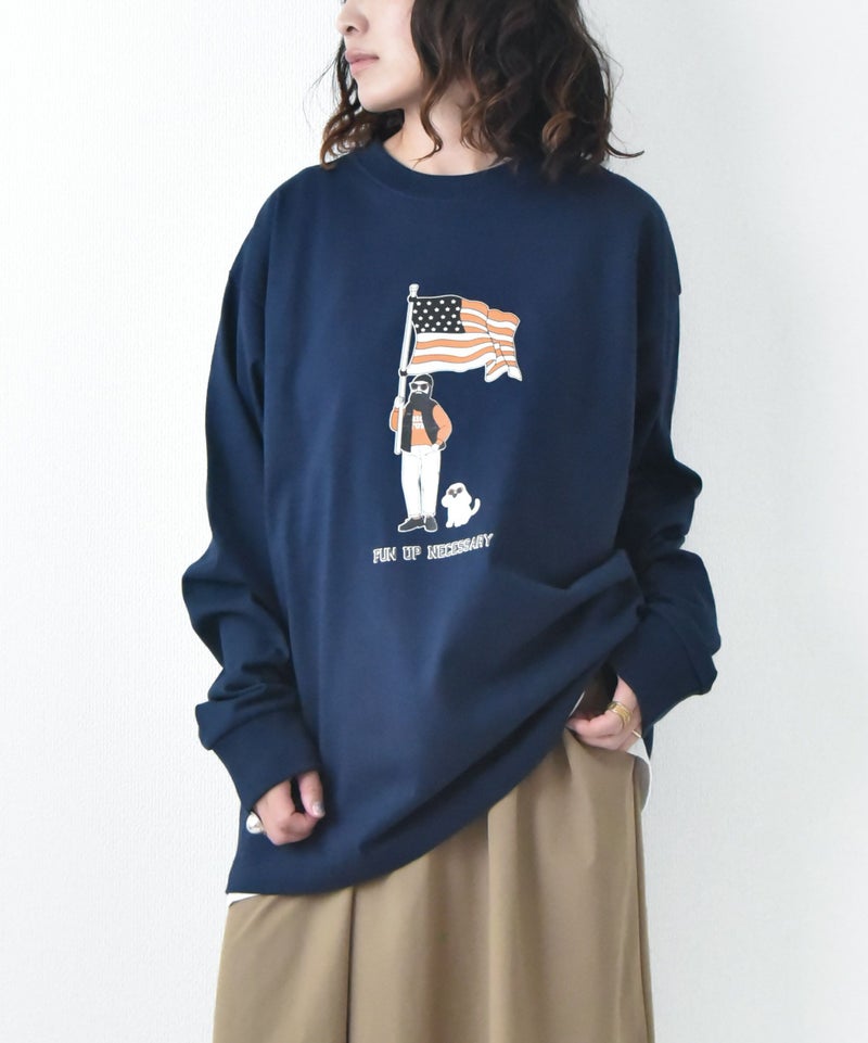 FUN｜Stars and Stripes オジサン L/S TEE [[F-25050512]][D]