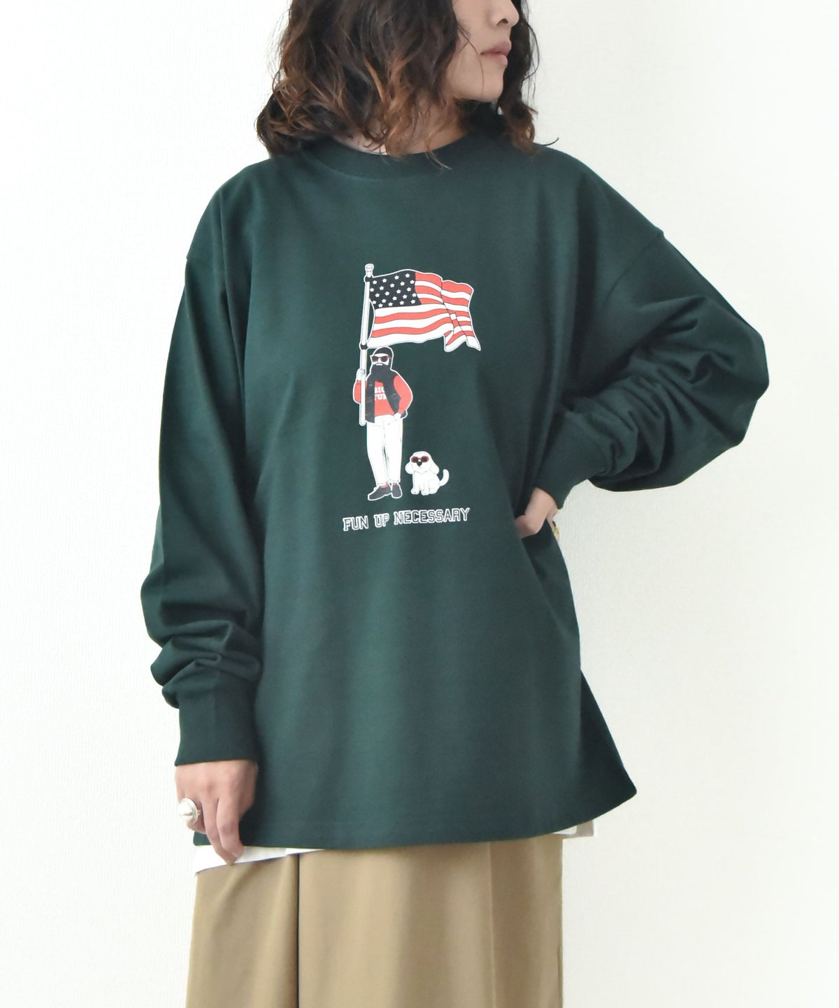 FUN｜Stars and Stripes オジサン L/S TEE [[F-25050512]][D]