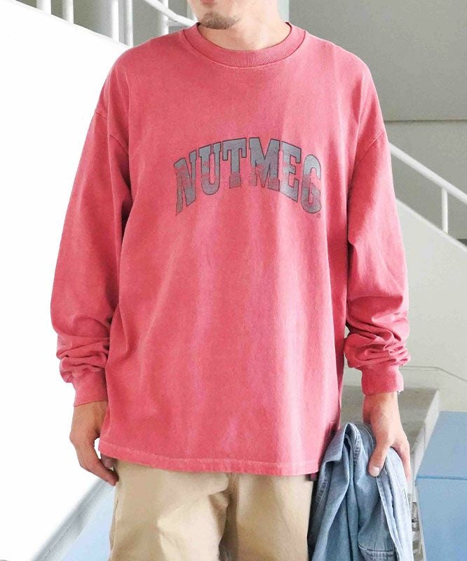 NUTMEG｜ピグメント染　BIG ロングスリーブTee [[2J7-65506]][D]