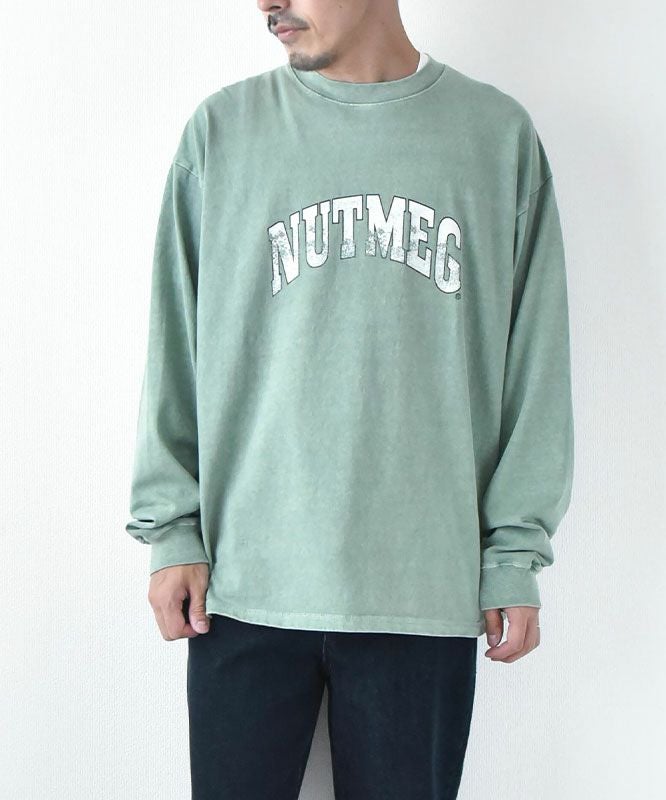 NUTMEG｜ピグメント染　BIG ロングスリーブTee [[2J7-65506]][D]