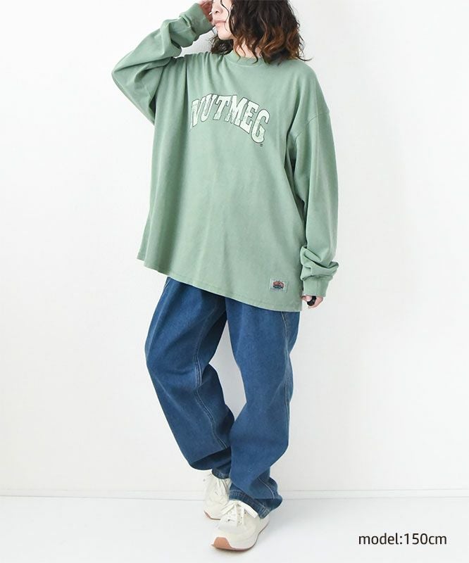 NUTMEG｜ピグメント染　BIG ロングスリーブTee [[2J7-65506]][D]