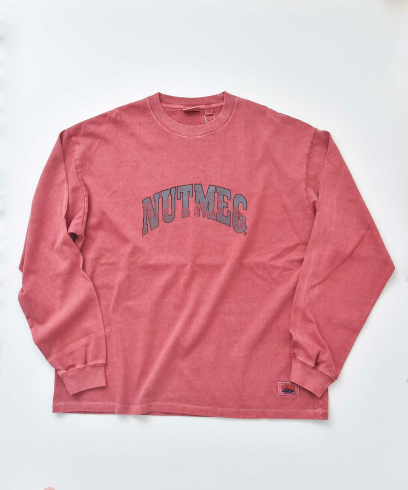 NUTMEG｜ピグメント染　BIG ロングスリーブTee [[2J7-65506]][D]