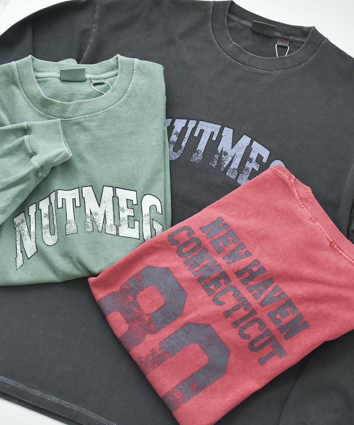 NUTMEG｜ピグメント染　BIG ロングスリーブTee [[2J7-65506]][D]