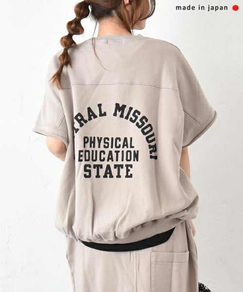 and quarter｜バックプリント半袖スウェット [[MA-513001]][C]