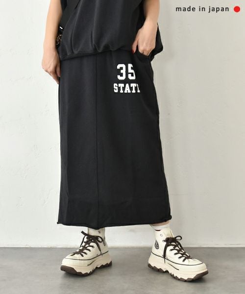 and quarter｜ロゴ入りスウェットスカート [[MA-519001]][C]