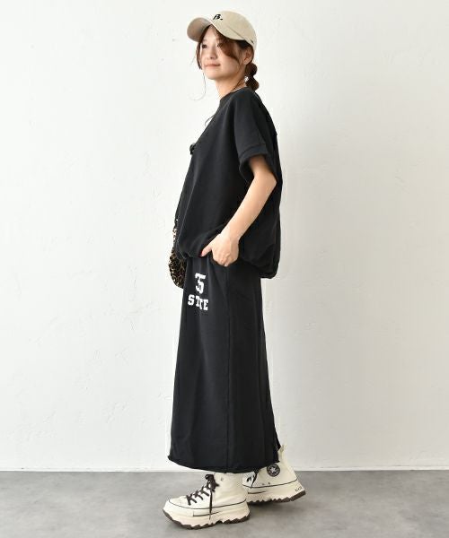 and quarter｜ロゴ入りスウェットスカート [[MA-519001]][C]