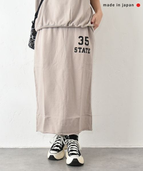 and quarter｜ロゴ入りスウェットスカート [[MA-519001]][C]
