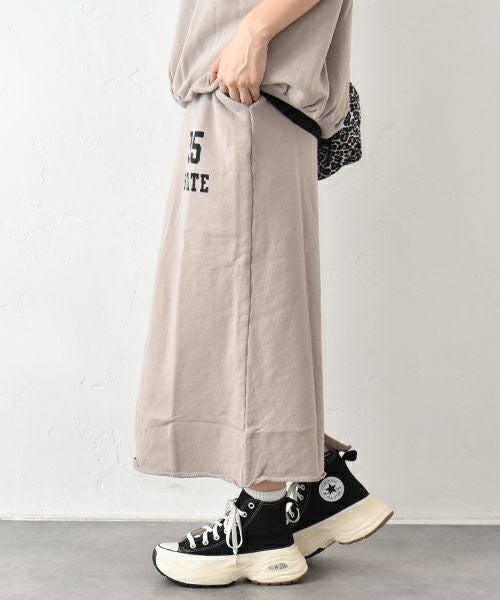 and quarter｜ロゴ入りスウェットスカート [[MA-519001]][C]