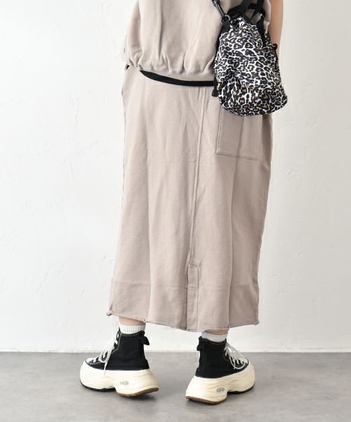 and quarter｜ロゴ入りスウェットスカート [[MA-519001]][C]