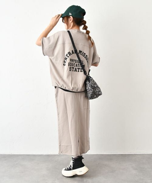 and quarter｜ロゴ入りスウェットスカート [[MA-519001]][C]