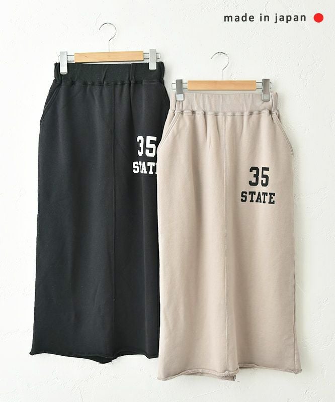 and quarter｜ロゴ入りスウェットスカート [[MA-519001]][C]