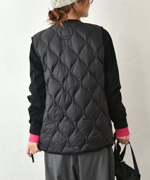 TAION｜ミリタリーVネック Wジップダウンベスト [[TAION-001ALSZML-1]][C]