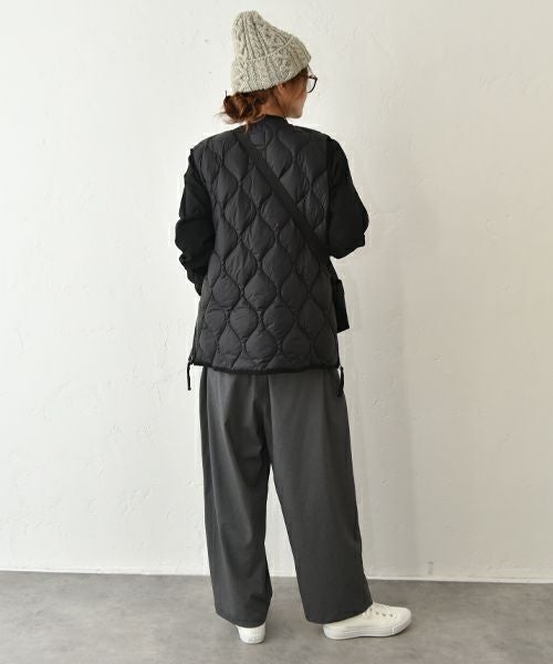 TAION｜ミリタリーVネック Wジップダウンベスト [[TAION-001ALSZML-1]][C]