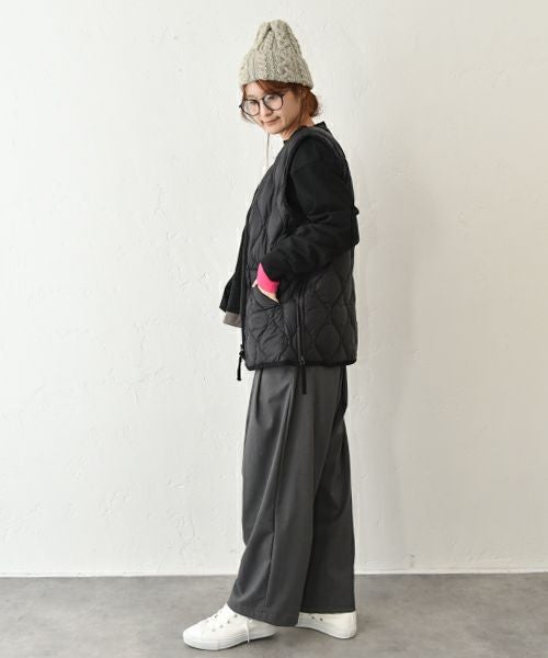 TAION｜ミリタリーVネック Wジップダウンベスト [[TAION-001ALSZML-1]][C]