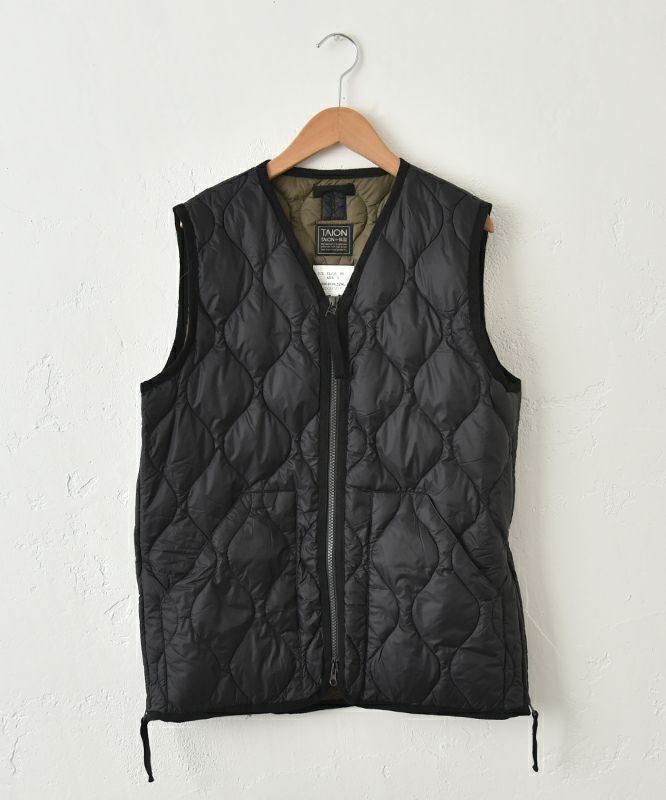  TAION｜ミリタリーVネック Wジップダウンベスト [[TAION-001ALSZML-1]][C]