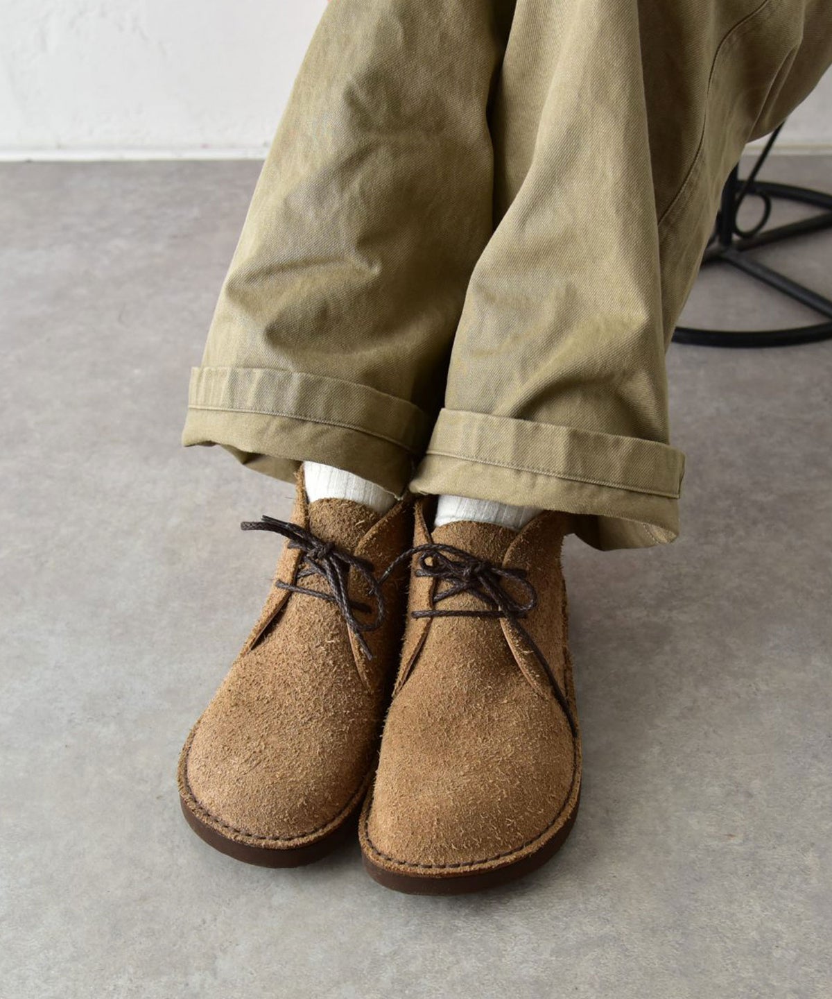 Organic Handloom｜スウェードベロア レースアップシューズ [[OH027491]][C]