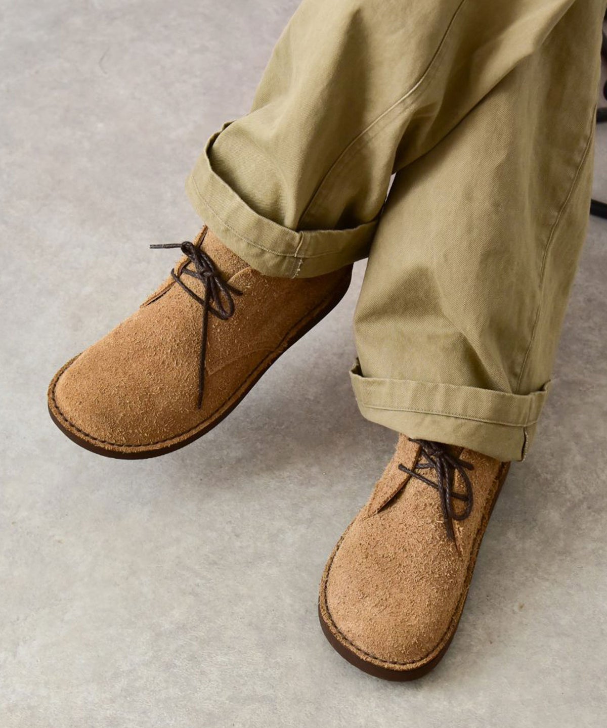 Organic Handloom｜スウェードベロア レースアップシューズ [[OH027491]][C]