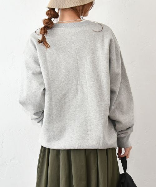 RUSSELL ATHLETIC｜Brushed Fleece Sweat ‘Arch Logo’ Felt Patched Shirt/ロゴクルースウェット [[RC-25715]][C]