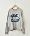  RUSSELL ATHLETIC｜Brushed Fleece Sweat ‘Arch Logo’ Felt Patched Shirt/ロゴクルースウェット [[RC-25715]][C]