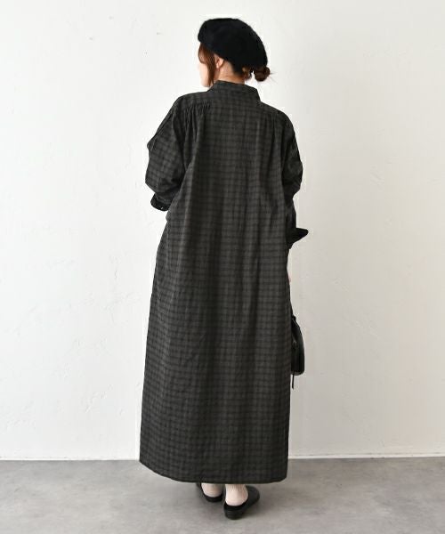 Antiquite's｜墨汁コーティングシャツワンピース [[1100311]][C]