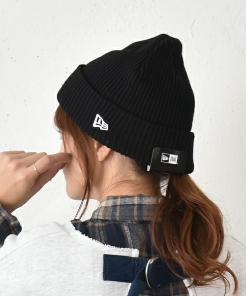 NEW ERA｜RIB CUFF KNIT BLK/ニット帽 [[11781244]][C]