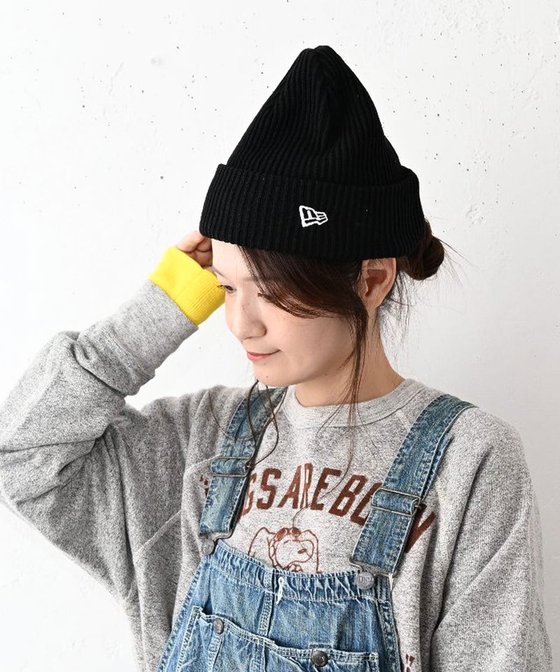 NEW ERA｜RIB CUFF KNIT BLK/ニット帽 [[11781244]][C]
