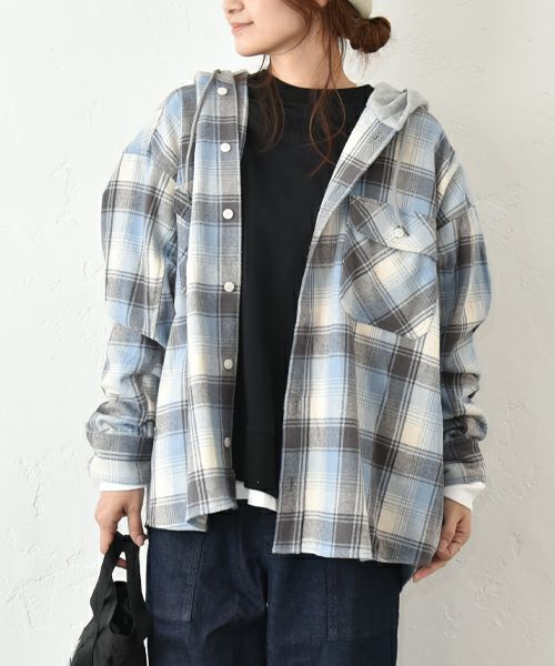 UNIVERSAL　OVERALL｜フーディー チェックワークアウター [[U2533450]][C]