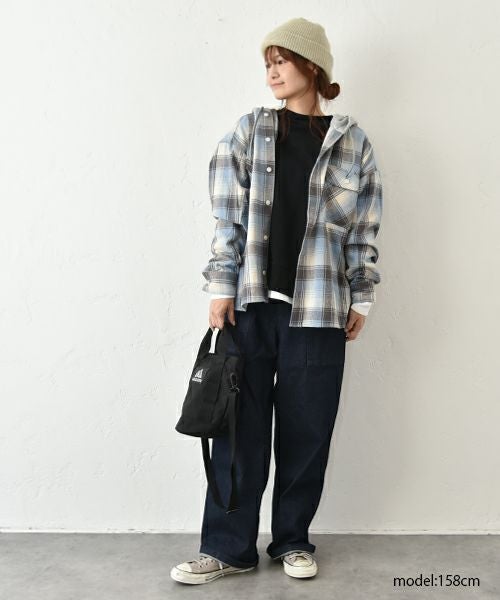 UNIVERSAL　OVERALL｜フーディー チェックワークアウター [[U2533450]][C]