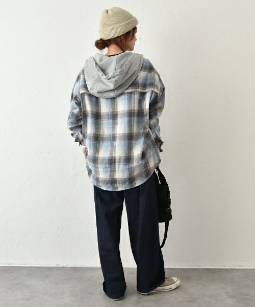 UNIVERSAL　OVERALL｜フーディー チェックワークアウター [[U2533450]][C]