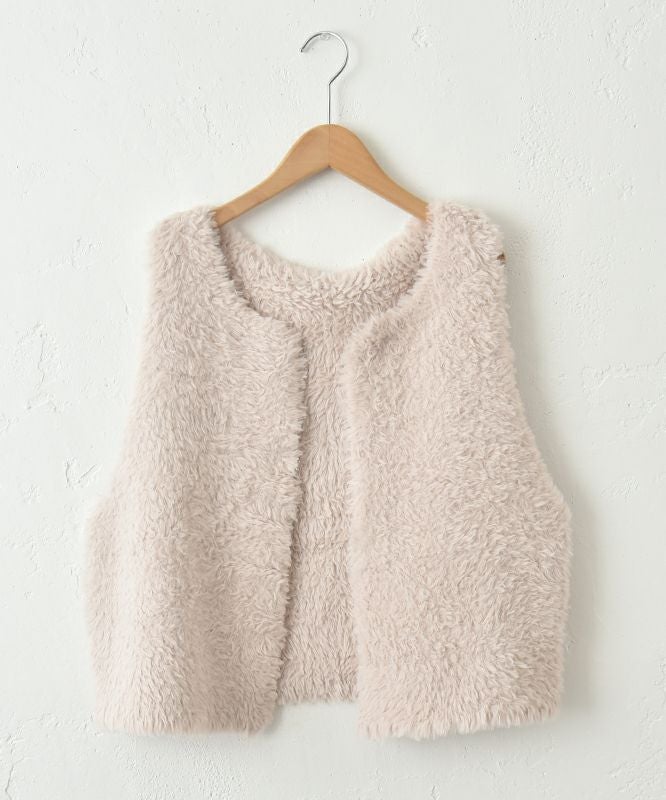 HUMS｜フェイクファーシャギーニットベスト [[RNK-2591]][C]