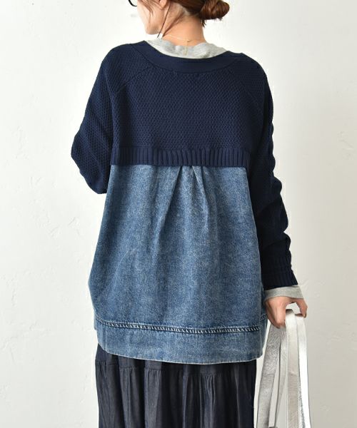 HUMS｜デニムコンビジップカーデ [[RNK-2592]][C]