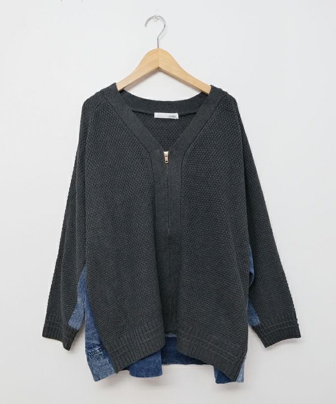  HUMS｜デニムコンビジップカーデ [[RNK-2592]][C]