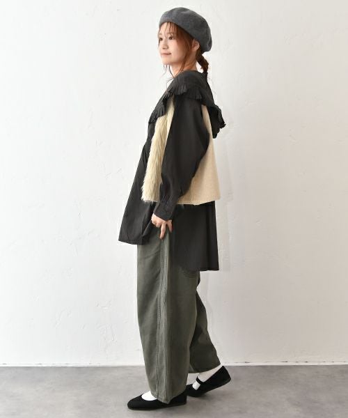 HEAVENLY｜Knit Shaggy Yarn Vest [[2549194]][C]