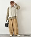 HEAVENLY｜Cotton Linen Wool Mix Knit Vest [[2549184]][C]