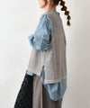 HEAVENLY｜Cotton Linen Wool Mix Knit Vest [[2549184]][C]
